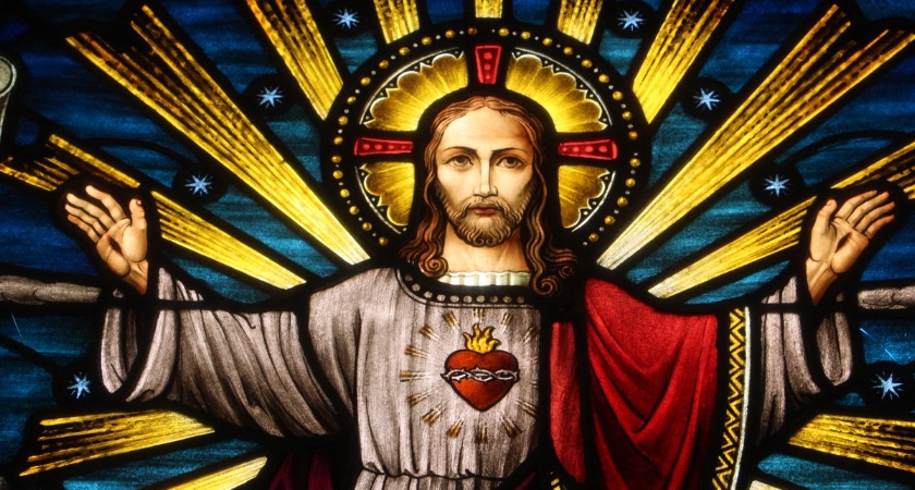 Heilig hart van Jezus, glas-in-lood