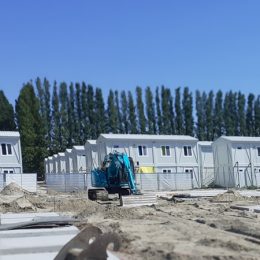 Containerwoningen voor vluchtelingen uit Oekraïne in Antwerpen