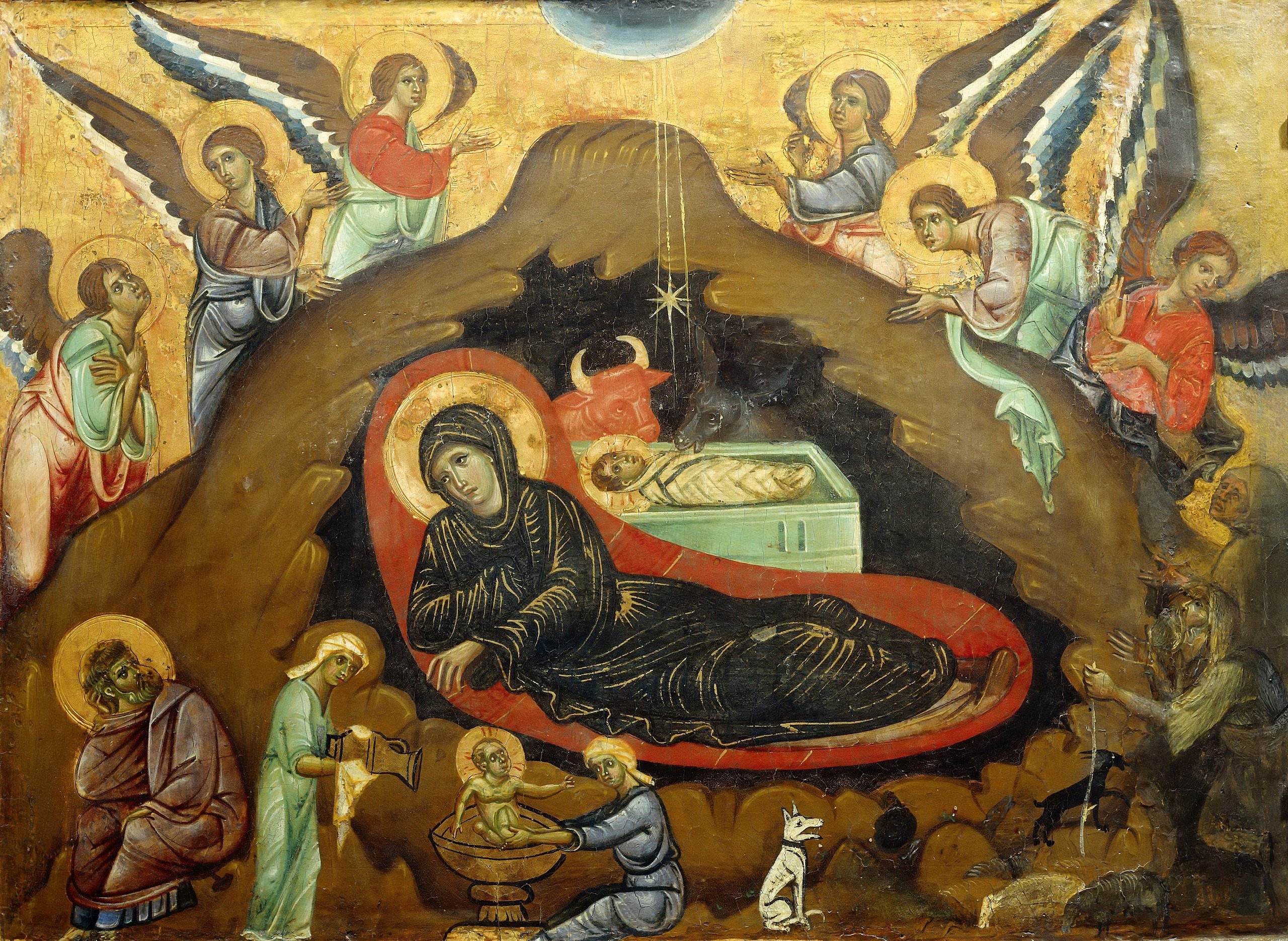Hoe wordt Maria in de kerststal verbeeldt door de jaren heen? 3